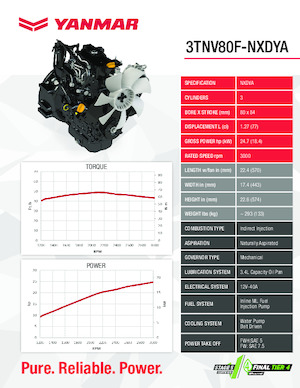 Motoare Yanmar 3TNV80F-NXDYA