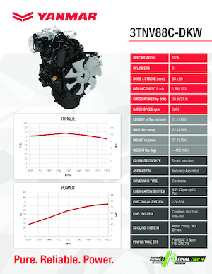 Motoare Yanmar 3TNV88C-DKW