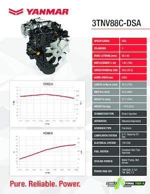 Motoare Yanmar 3TNV88C-DSA