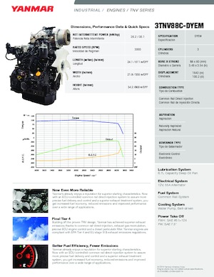 Motoare Yanmar 3TNV88C-DYEM
