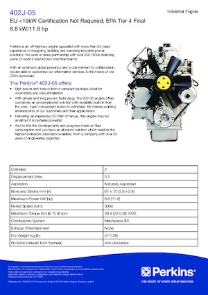 Motoare Perkins 402J-05