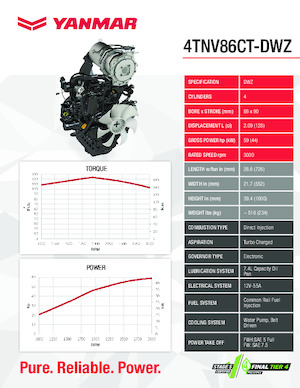 Motoare Yanmar 4TNV86CT-DWZ