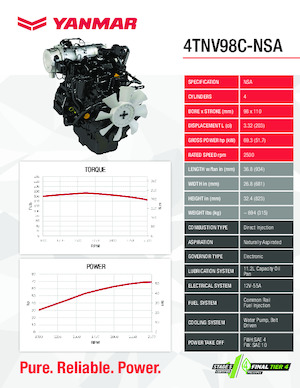 Motoare Yanmar 4TNV98C-NSA