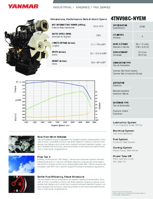 Motoare Yanmar 4TNV98C-NYEM