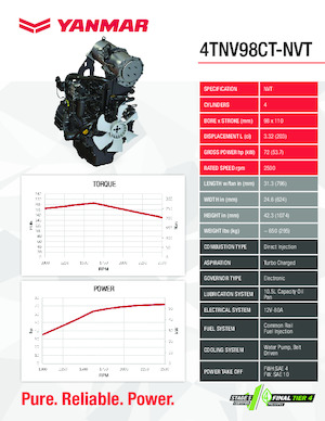Motoare Yanmar 4TNV98CT-NVT