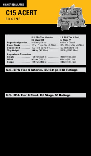 Motoare Caterpillar C15 Acert