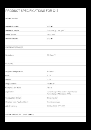 Motoare Caterpillar C18