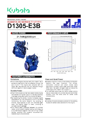 Motoare Kubota D1305