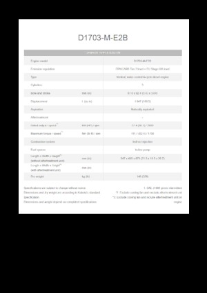 Motoare Kubota D1703-M-E2B