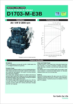Motoare Kubota D1703-M-E3B
