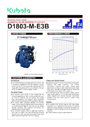 Motoare Kubota D1803-M-DI-E2B