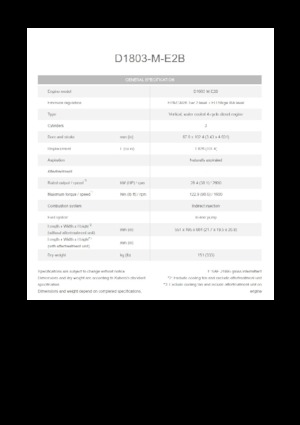 Motoare Kubota D1803-M-E2B