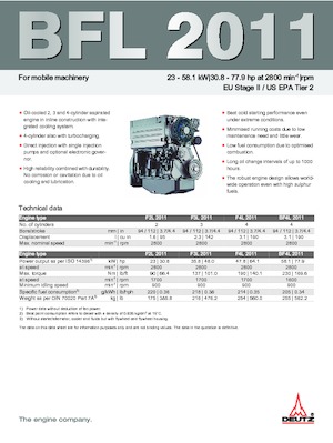 Motoare Deutz F 3 L 2011