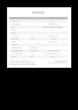 Motoare Kubota OC60-E2