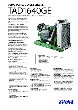 Motoare Volvo Penta TAD1640GE