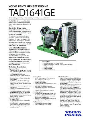 Motoare Volvo Penta TAD1641GE