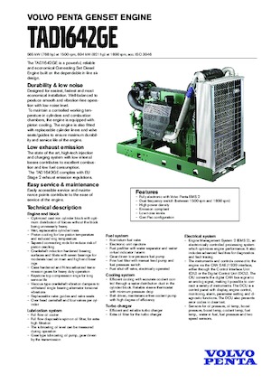 Motoare Volvo Penta TAD1642GE
