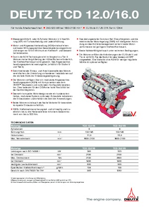 Motoare Deutz TCD 12.0 V6