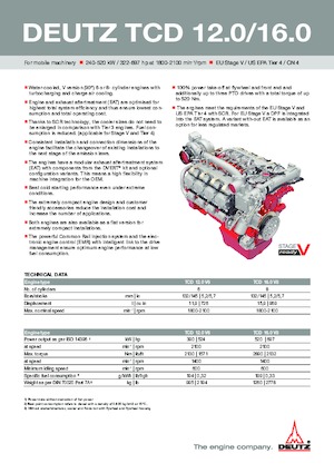 Motoare Deutz TCD 12.0 V6