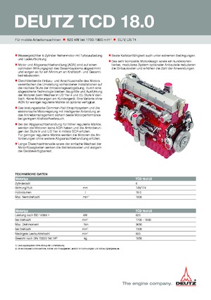 Motoare Deutz TCD 18.0 L6