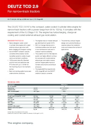 Motoare Deutz TCD 2.9 L4