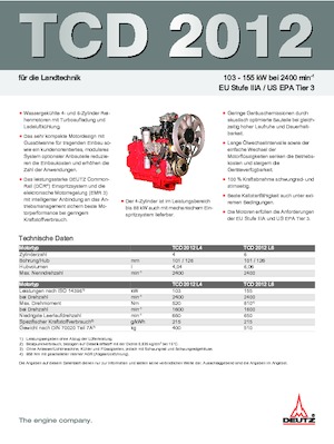 Motoare Deutz TCD 2012 L6