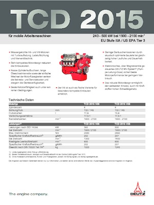 Motoare Deutz TCD 2015 V8