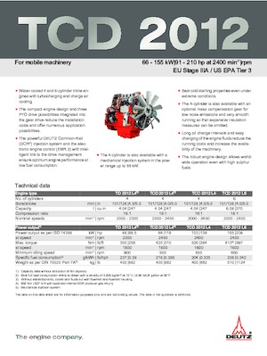 Motoare Deutz TD 2012 L4