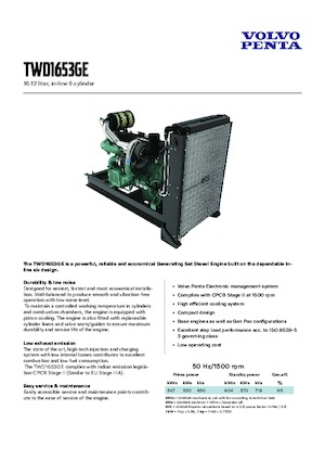 Motoare Volvo Penta TWD1653GE