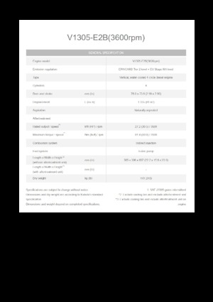 Motoare Kubota V1305-E2B