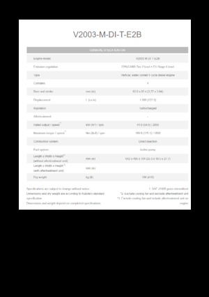 Motoare Kubota V2003-M-DI-T-E2B