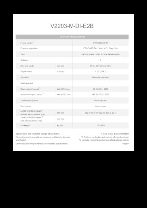 Motoare Kubota V2203-M-DI-E2B