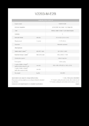 Motoare Kubota V2203-M-E2B
