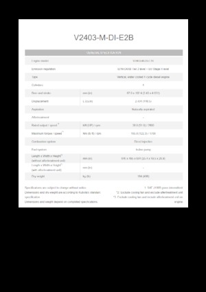 Motoare Kubota V2403-M-DI-E2B