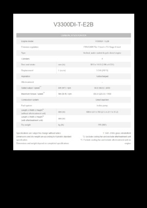 Motoare Kubota V3300DI-T-E2B