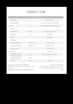 Motoare Kubota V3800DI-T-E2B