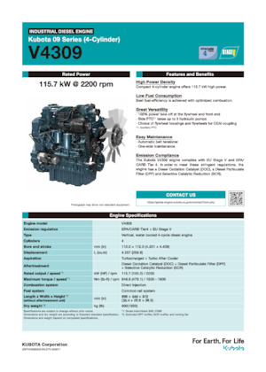 Motoare Kubota V4309