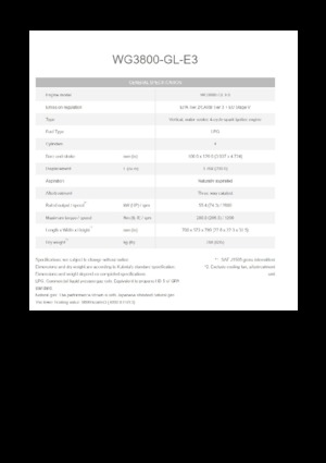 Motoare Kubota WG3800-GL-E3