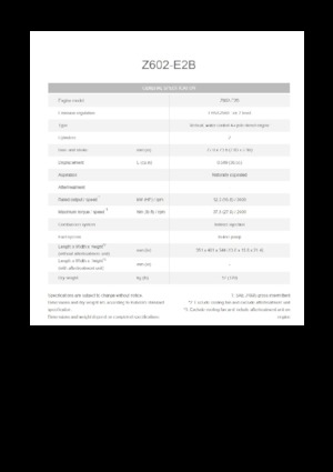 Motoare Kubota Z602-E2B