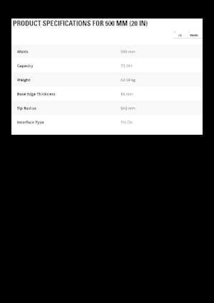 Cupe excavator Caterpillar 500 MM
