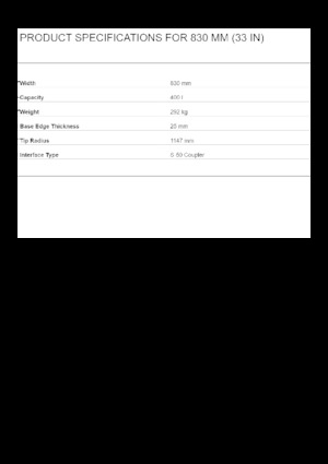Cupe excavator Caterpillar 830 MM