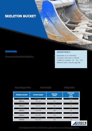 Cupe excavator Arden R30V31S