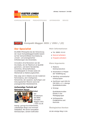 Excavatoare pentru utilizarea cimentului Reform Werke Boki 2051