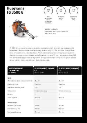 Fierăstraie pentru podea Husqvarna FS 3500 G