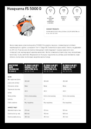 Fierăstraie pentru podea Husqvarna FS 5000 D