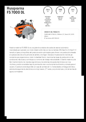 Fierăstraie pentru podea Husqvarna FS 7000 DL