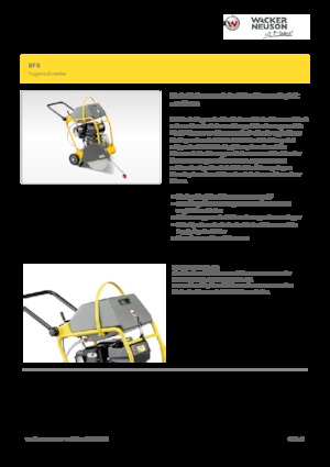 Fierăstraie pentru podea Wacker Neuson BFS 1350