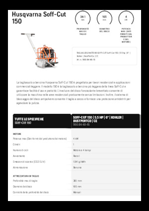 Fierăstraie pentru podea Husqvarna Soff-Cut® 150
