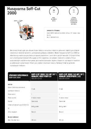 Fierăstraie pentru podea Husqvarna Soff-Cut® 2000