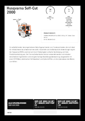 Fierăstraie pentru podea Husqvarna Soff-Cut® 2000